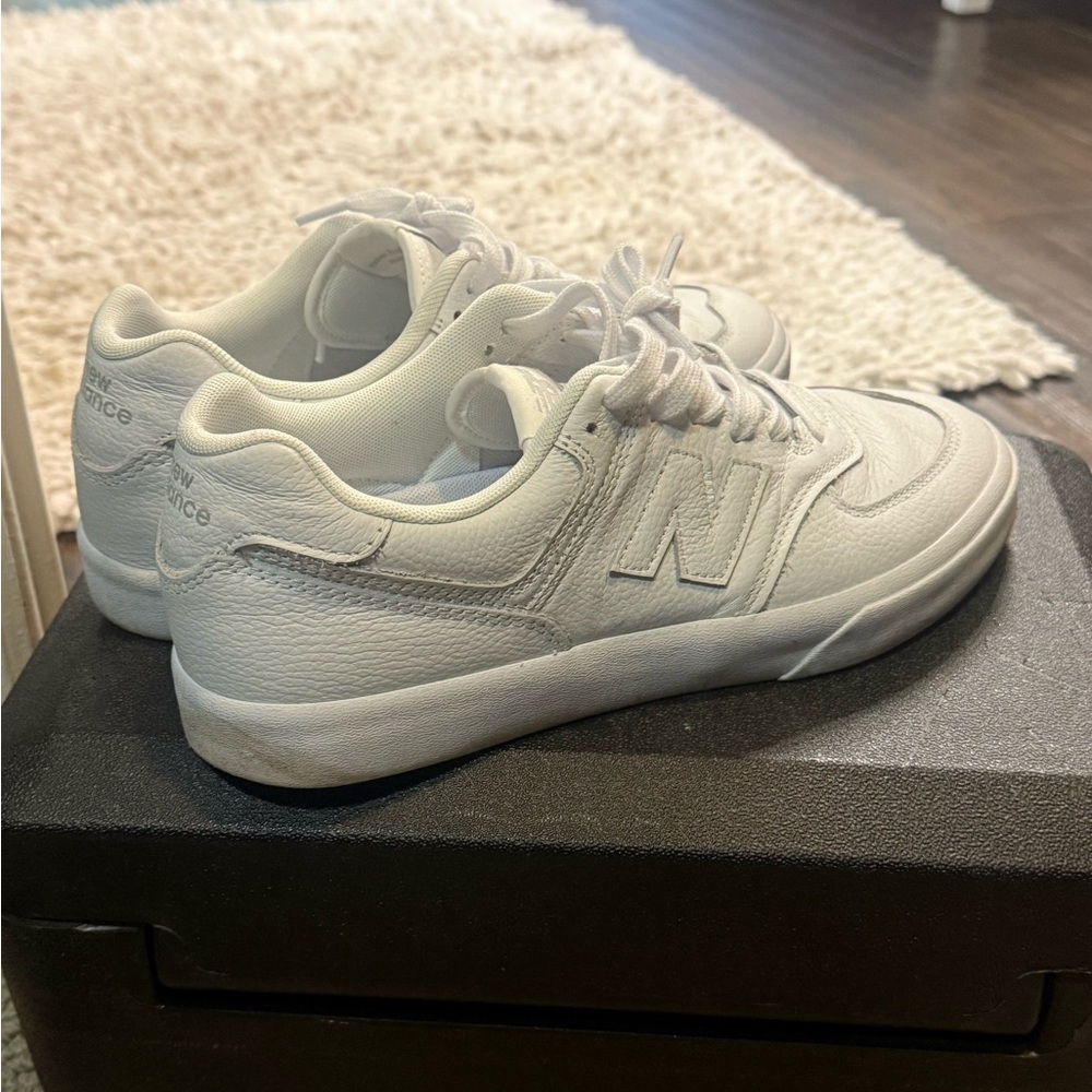 New Balance 574 All-White Sneakers